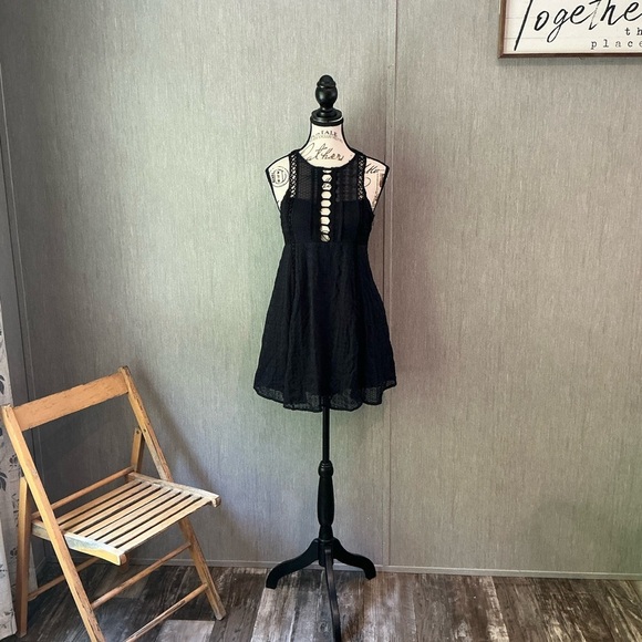 Free People Navy Blue Lace Dress Size 2 - Picture 2 of 9